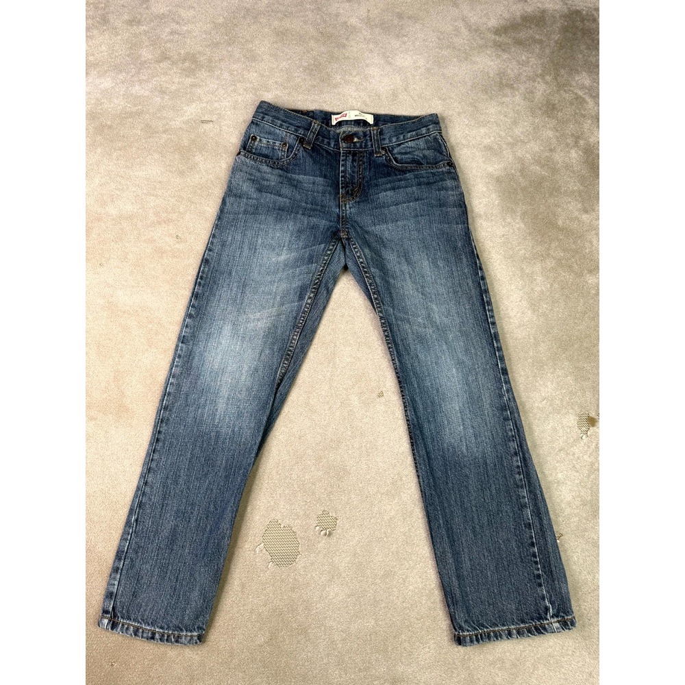 Levi's 505 Regular Straight Leg Jeans Boys 10 25x25 Blue Denim Cotton Streetwear